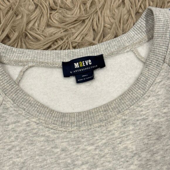 Maeve Sporty Stripe Crew-Neck Sweatshirt size small - Picture 2 of 5